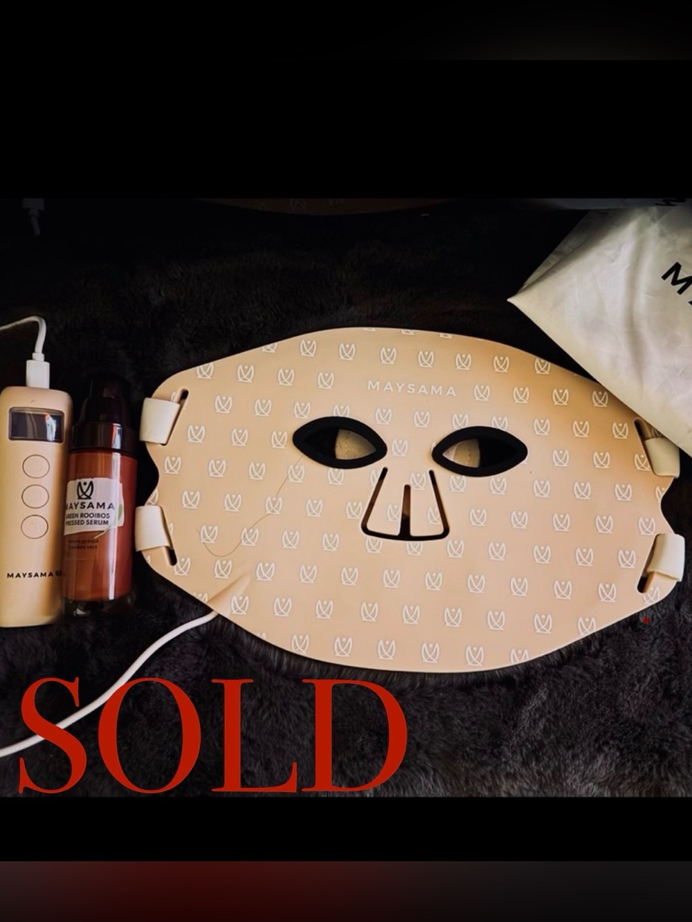 *SOLD” Maysama PRANA LED Light Therapy Mask, used 10X & full bottle of serum